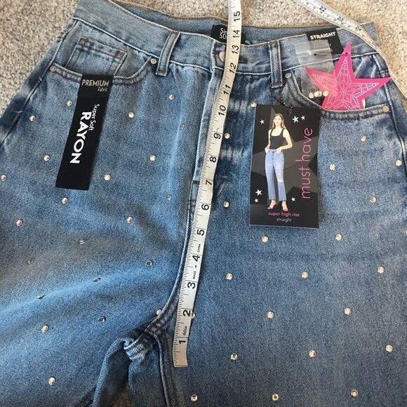 NWT SIMPLE SOCIETY Super High Rise Straight Buttonfly Jeans Size 7/28 - Picture 15 of 15